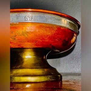 Arts & Craft Era Mixed Metals Tazza